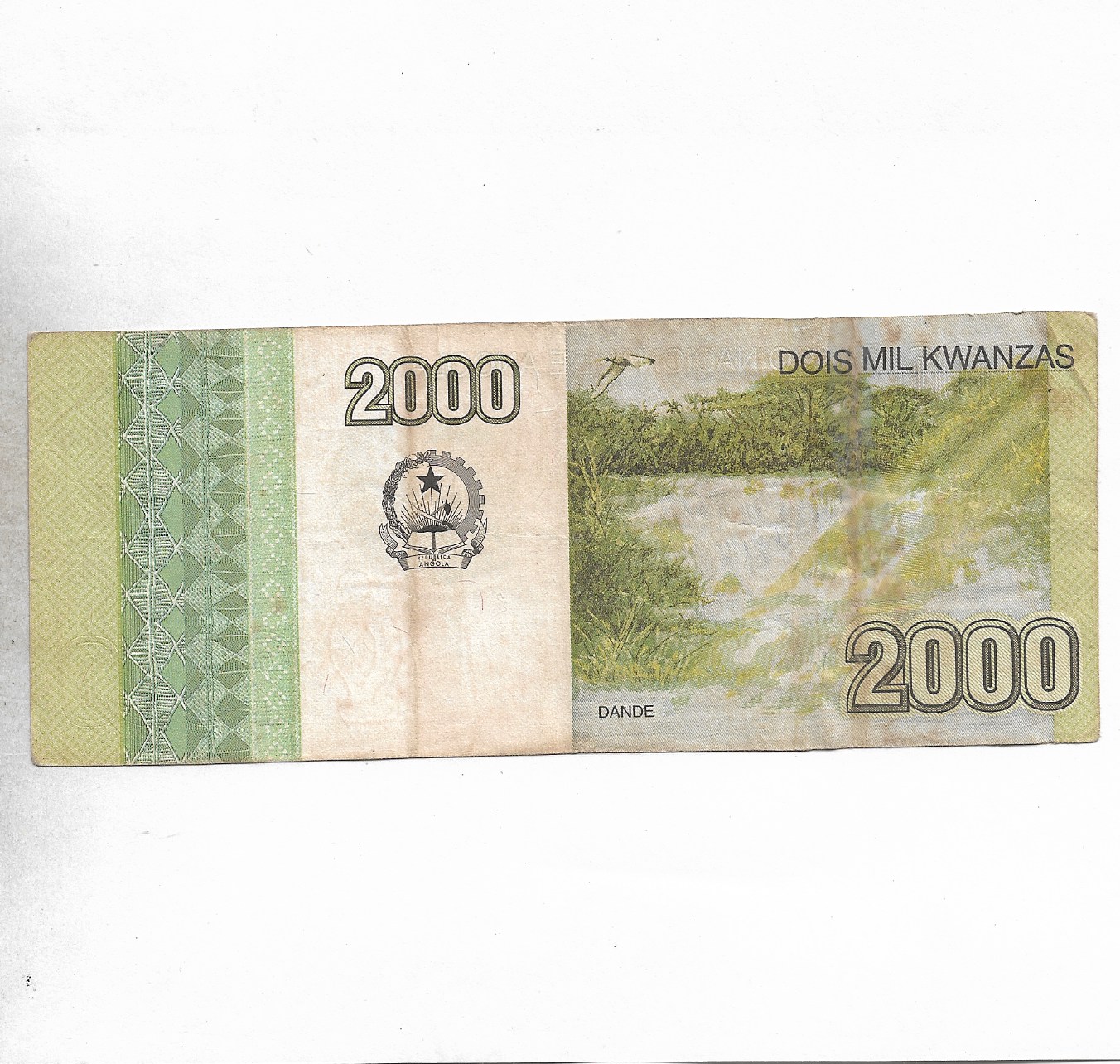 Angola Notes Angola ~ 2000 Kwanzas, 2012 ~ RARE NOTE ~ F-2/3 – Indian Hobby Club