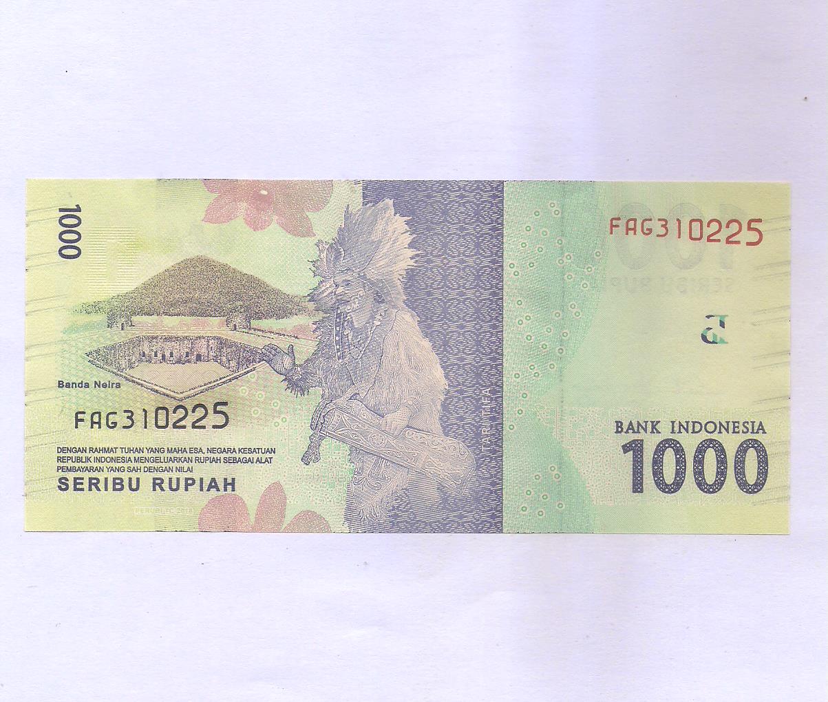 INDONESIA ~ 1000 Seribu Rupiah ~ 2016 ~ RARE NOTE ~F -21 – Indian Hobby ...