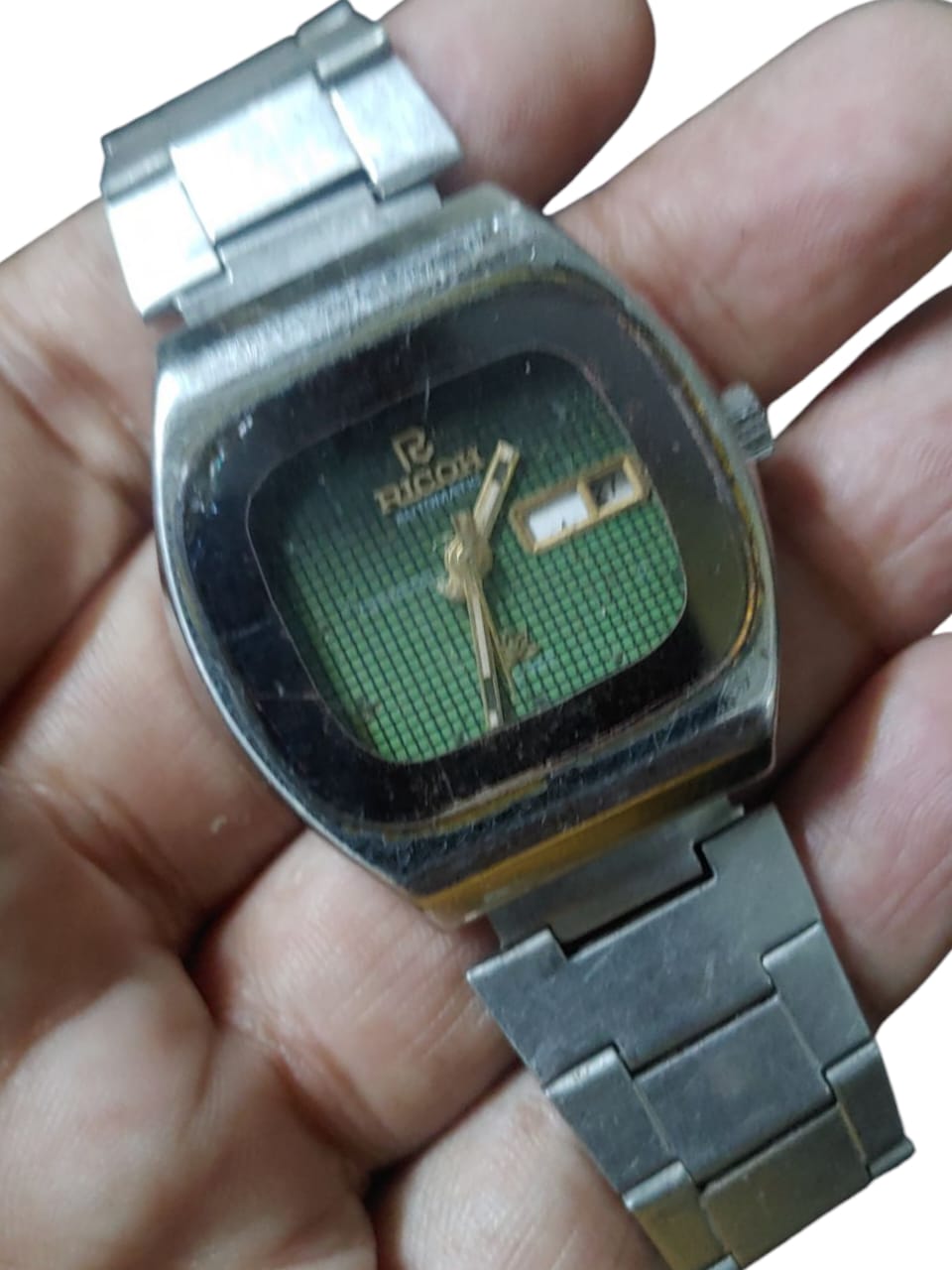 VINTAGE WATCH RICOH 21 JEWELS, AUTOMATIC WORKING WITH ORIGNAL  CHAIN S-11/104