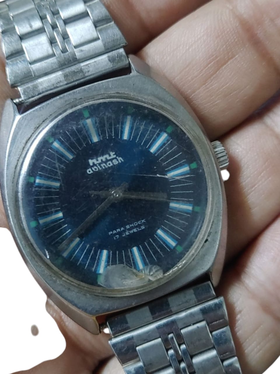 VINTAGE WATCH AVINASH 17 JEWELS, AUTOMATIC WORKING  WITH ORIGNAL CHAIN S-11/105