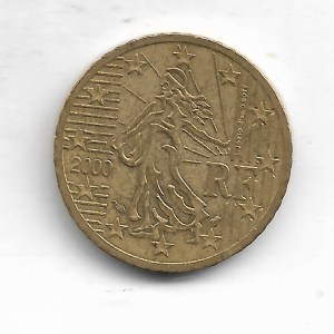 FRANCE ~ 50 Euro Cents 1st map, 2000 ~ RARE COIN ~ L-24