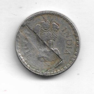 5 RUPEES ~ ERROR ( BIG LAMINATION ERROR ) 1994, KOLKATA MINT ~ RARE COIN ~ N-18